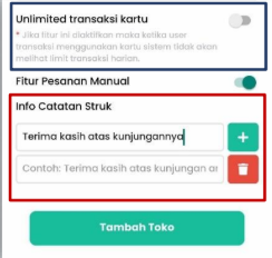 Penambahan Toko (Sebagai Owner)