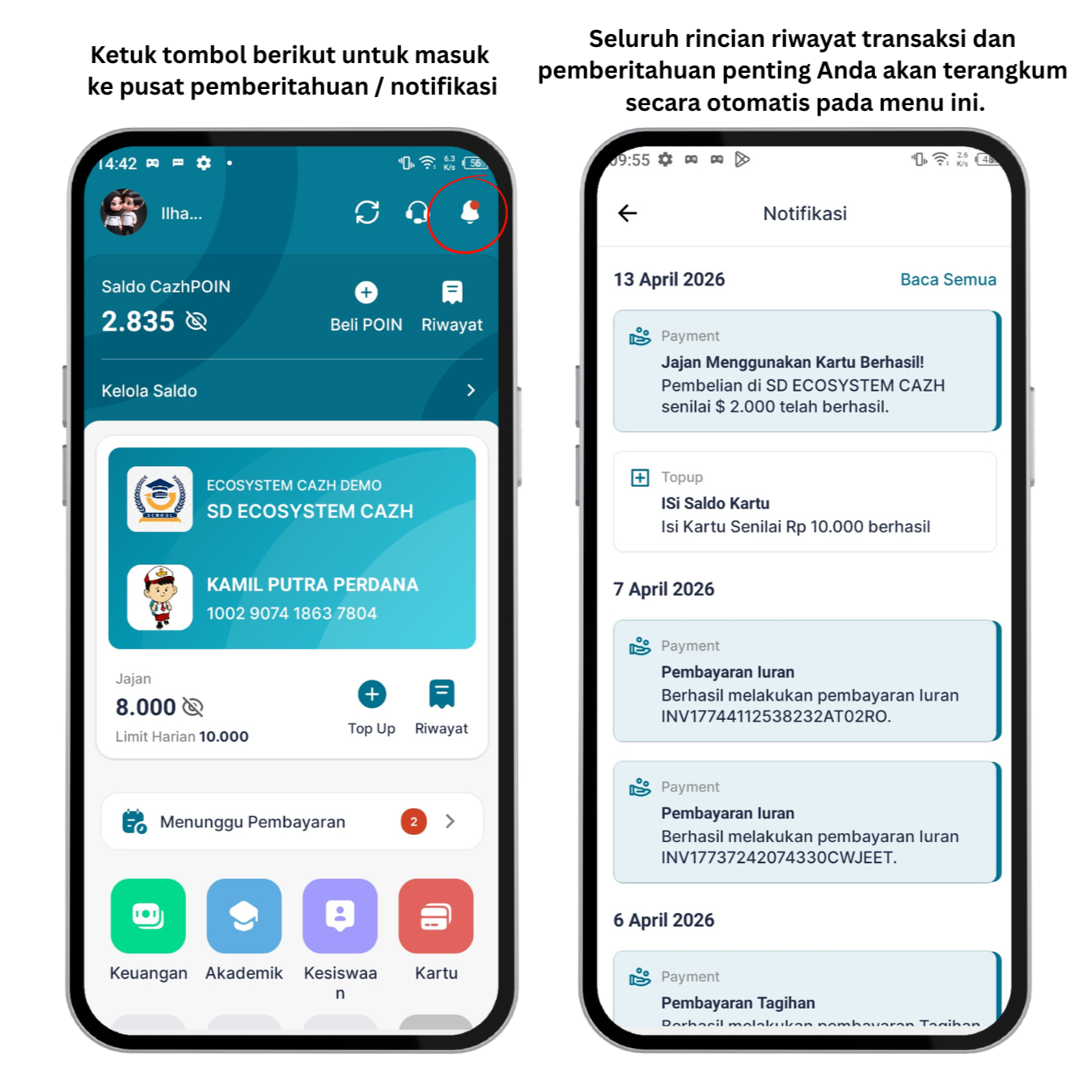 Apakah Ada Notifikasi Setiap Transaksi?