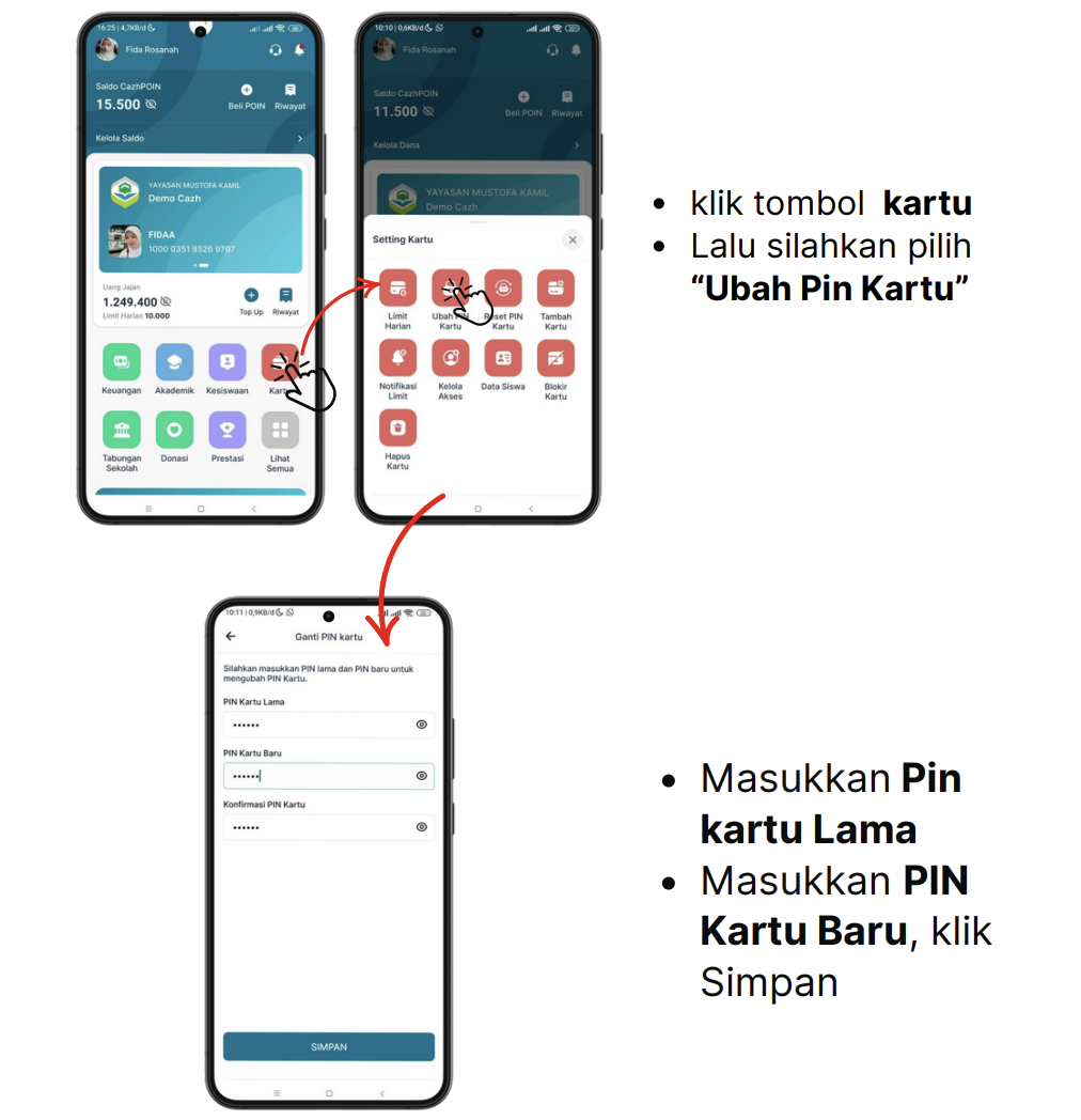 Ubah Pin Kartu