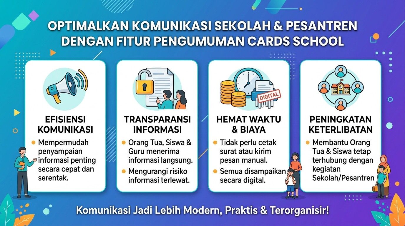 Manfaat Fitur Pengumuman Pada Cards School