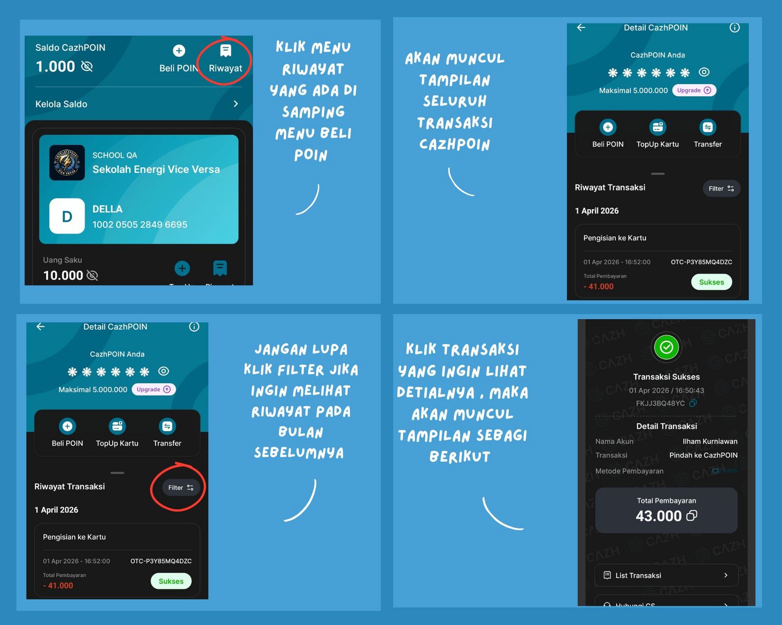 Kenapa Transaksi Tidak Muncul Pada Riwayat?