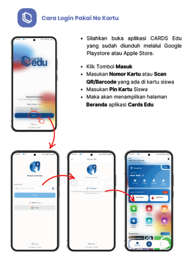 Cara Login Pakai No Kartu