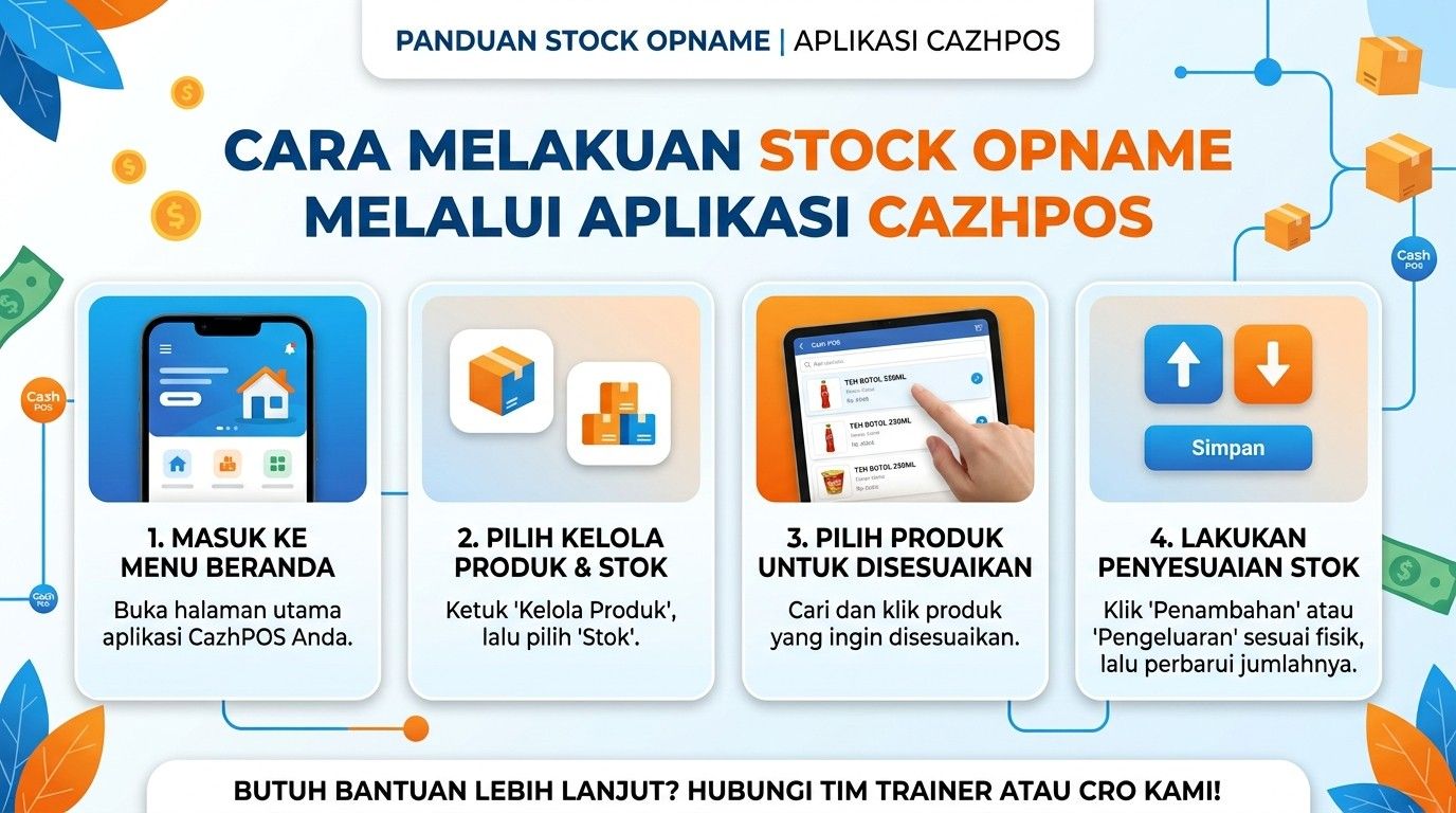 Cara Melakukan Stock Opname Melalui Aplikasi Cazh POS