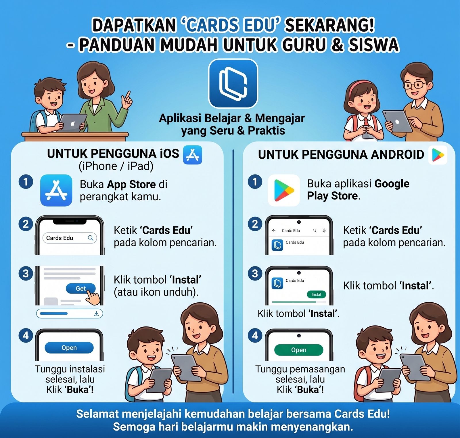 CARA DOWNLOAD APLIKASI CARDS EDU