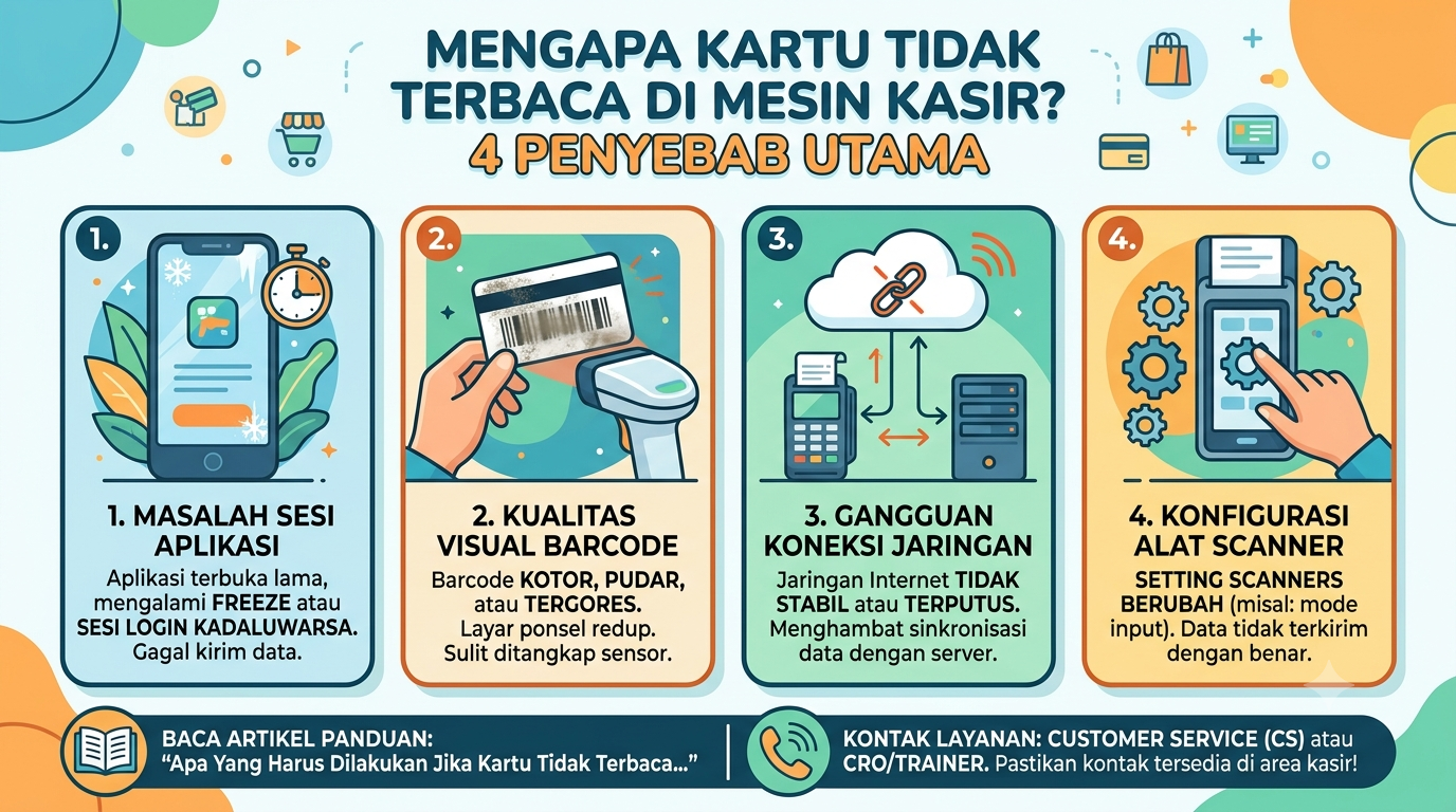 Penyebab Umum Kartu Tidak Terbaca di Mesin Kasir