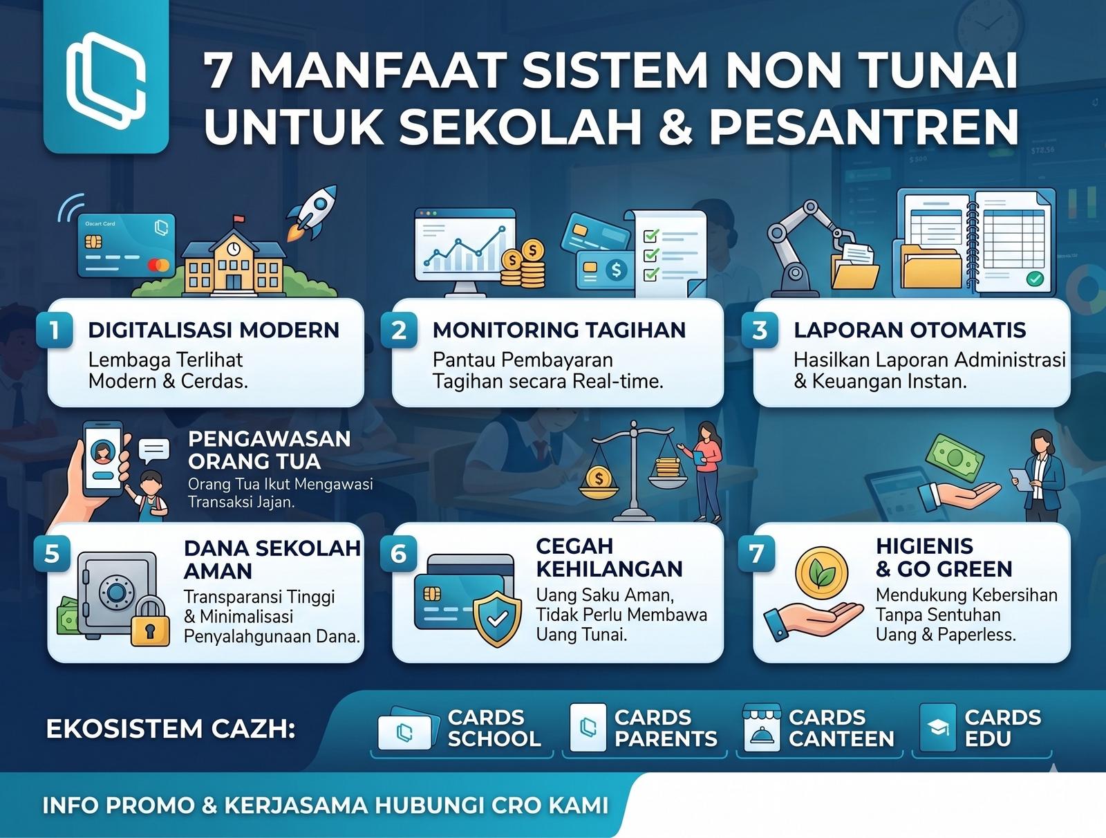 Apa Manfaat Menggunakan Sistem Non Tunai di Sekolah/Pesantren?