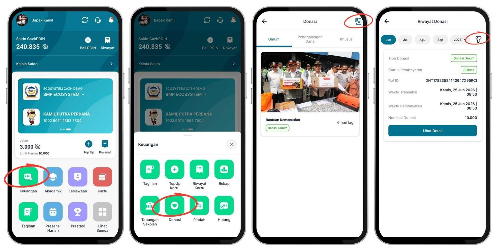 Bagaimana Cara Melihat Riwayat Donasi Yang Telah Dilakukan?