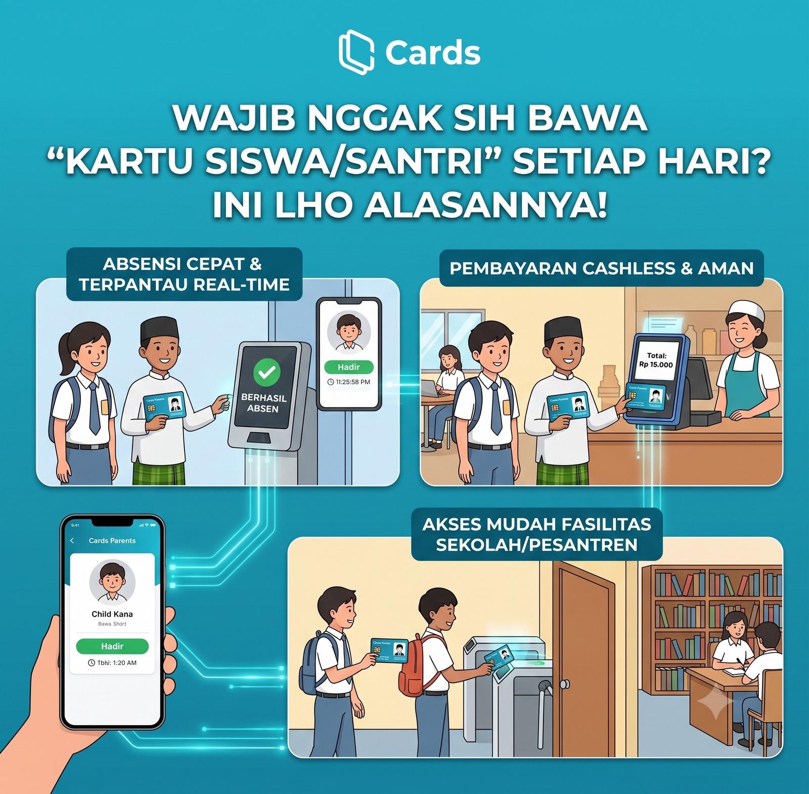Apakah Kartu Siswa/Santri Harus Dibawa Setiap Hari?