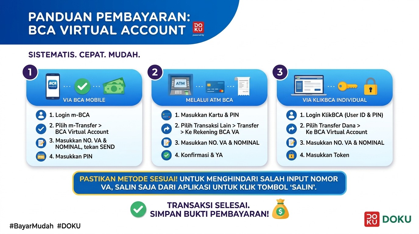 Panduan Pembayaran BCA Virtual Account (DOKU)
