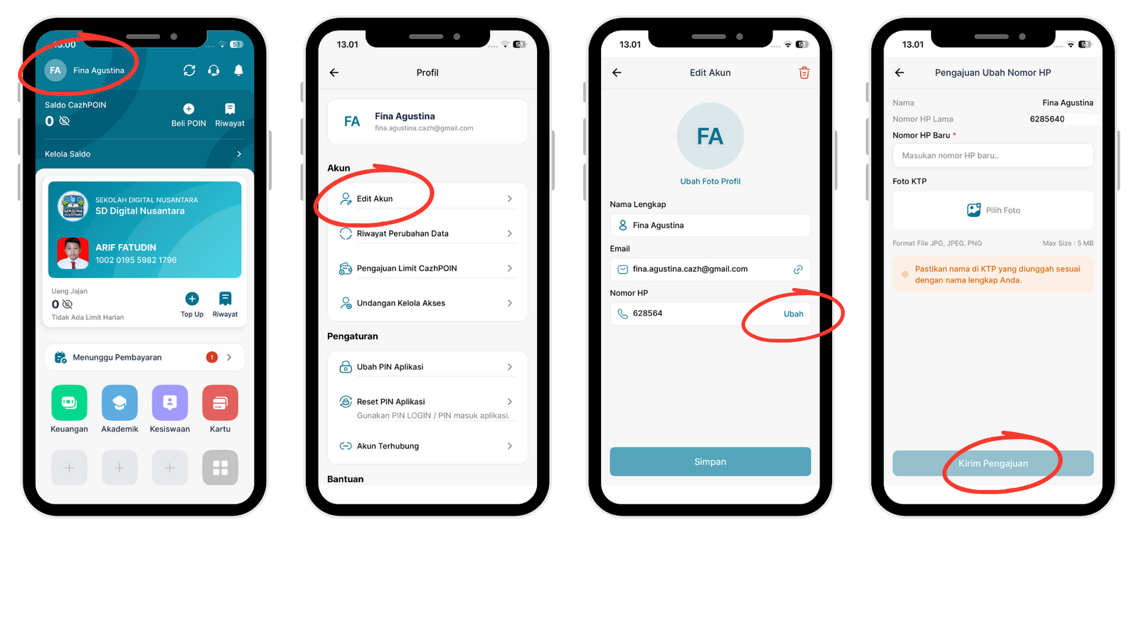 Bagaimana Cara Mengganti Nomor Handphone Yang Terdaftar?